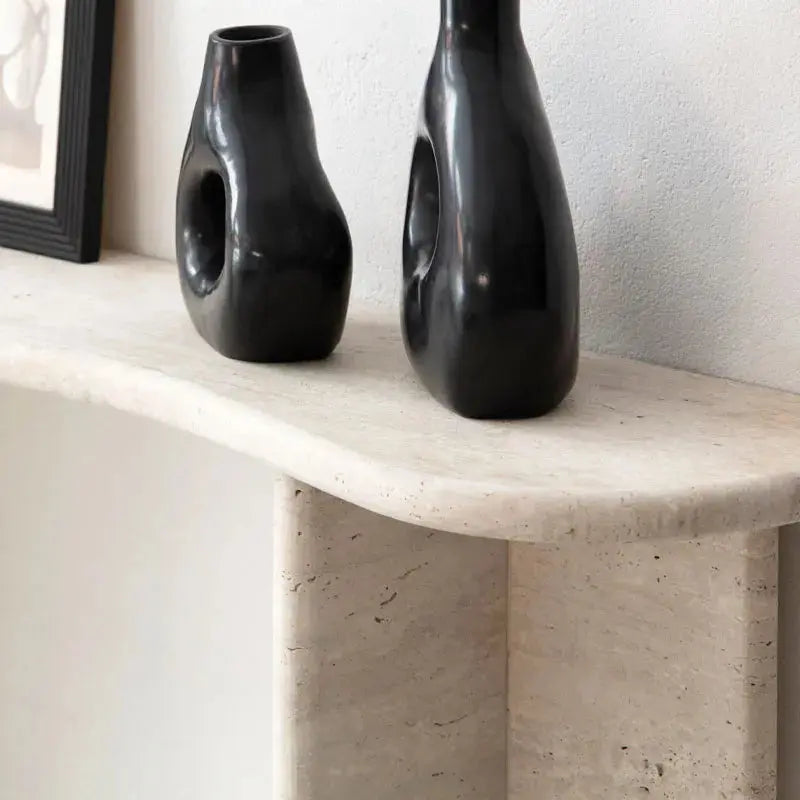 Console d'entrée en travertin Sparte