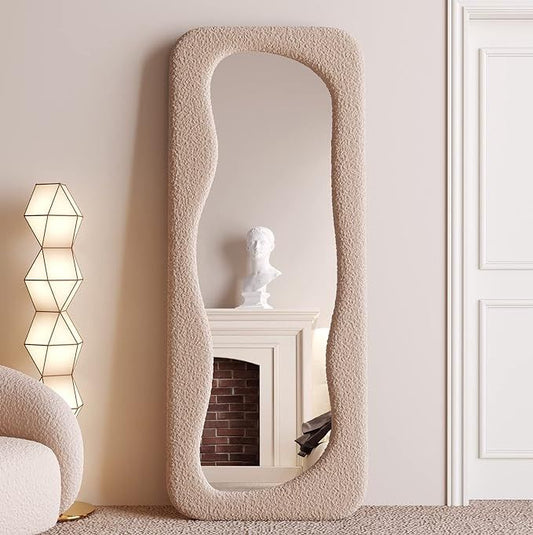 Miroir Pleine Longueur Ondulé - Design Moderne et Unique