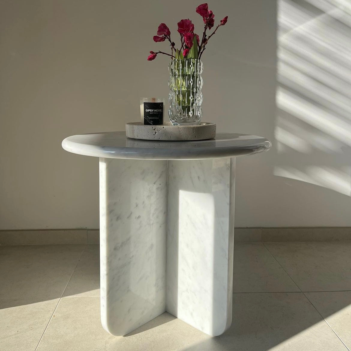 Table d'Appoint Ronde en Marbre