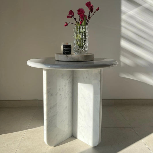 Table d'Appoint Ronde en Marbre