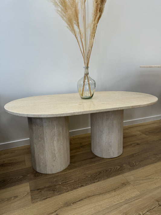 Table Basse en Travertin – Élégance Naturelle et Intemporelle