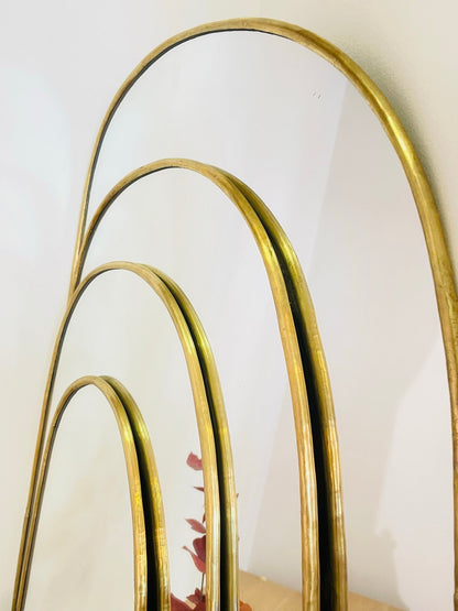 Miroir Trapèze Doré en Laiton