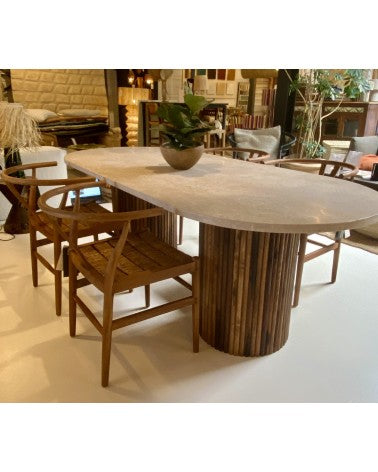 Table à diner Roma Travertin
