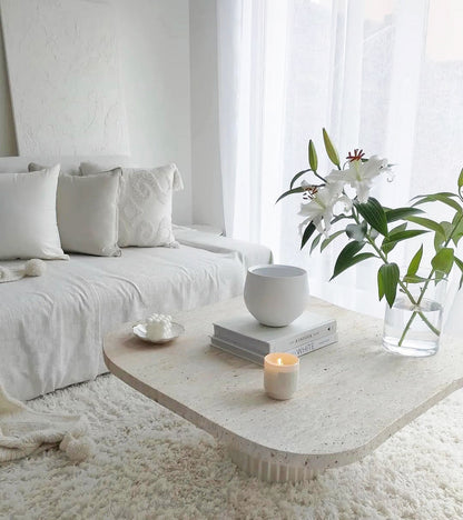 Table Basse en Travertine