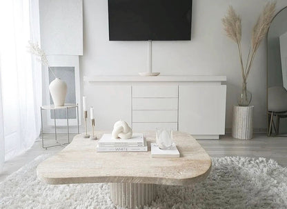 Table Basse en Travertine