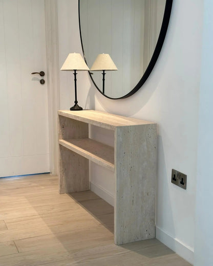 Console d’Entrée en Travertine