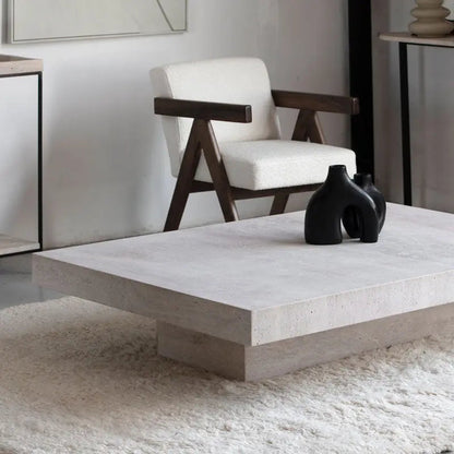 Table Basse en Travertin Oreste - Rectangulaire
