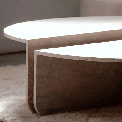 Table Basse "Dona" en Travertine