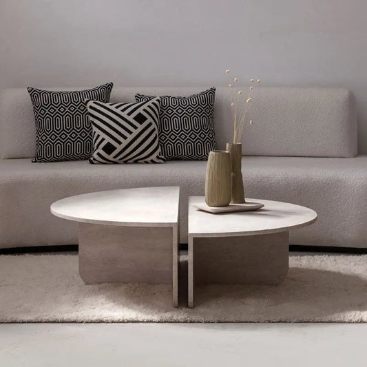 Table Basse "Dona" en Travertine