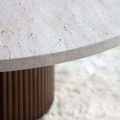 Table Basse Impériale en Travertin