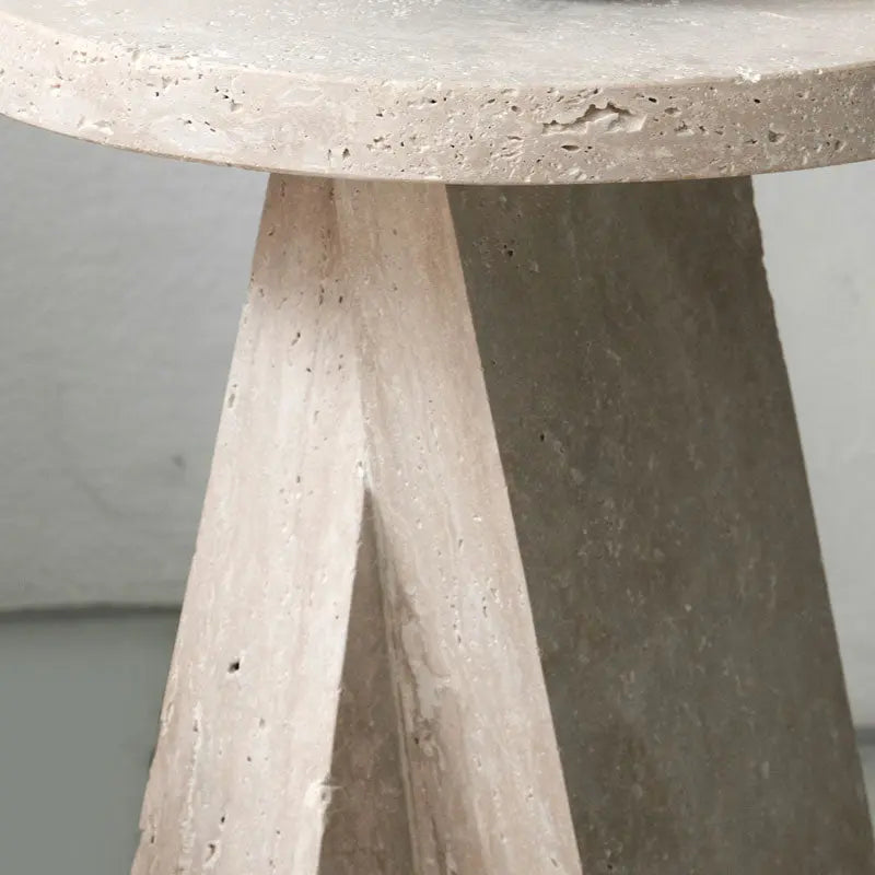 Table d'appoint en travertin Mazagan