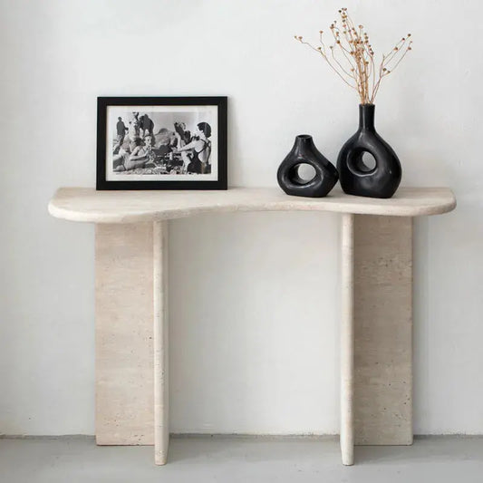 Console d'entrée en travertin Sparte