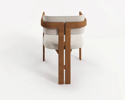 Chaise en Bois Massif et Tissu – Élégance Contemporaine et Confort