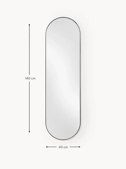 Miroir Mural Ovale Noir