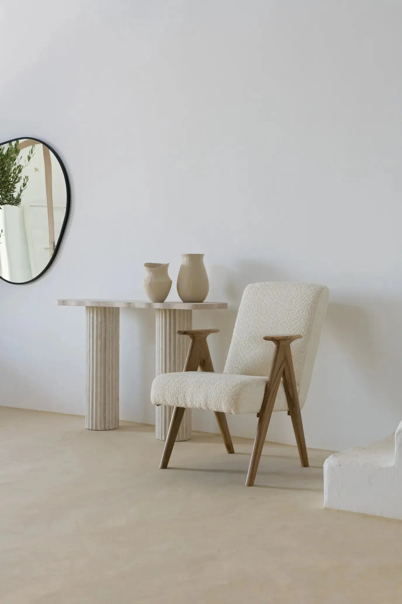 Console en travertin Hercules