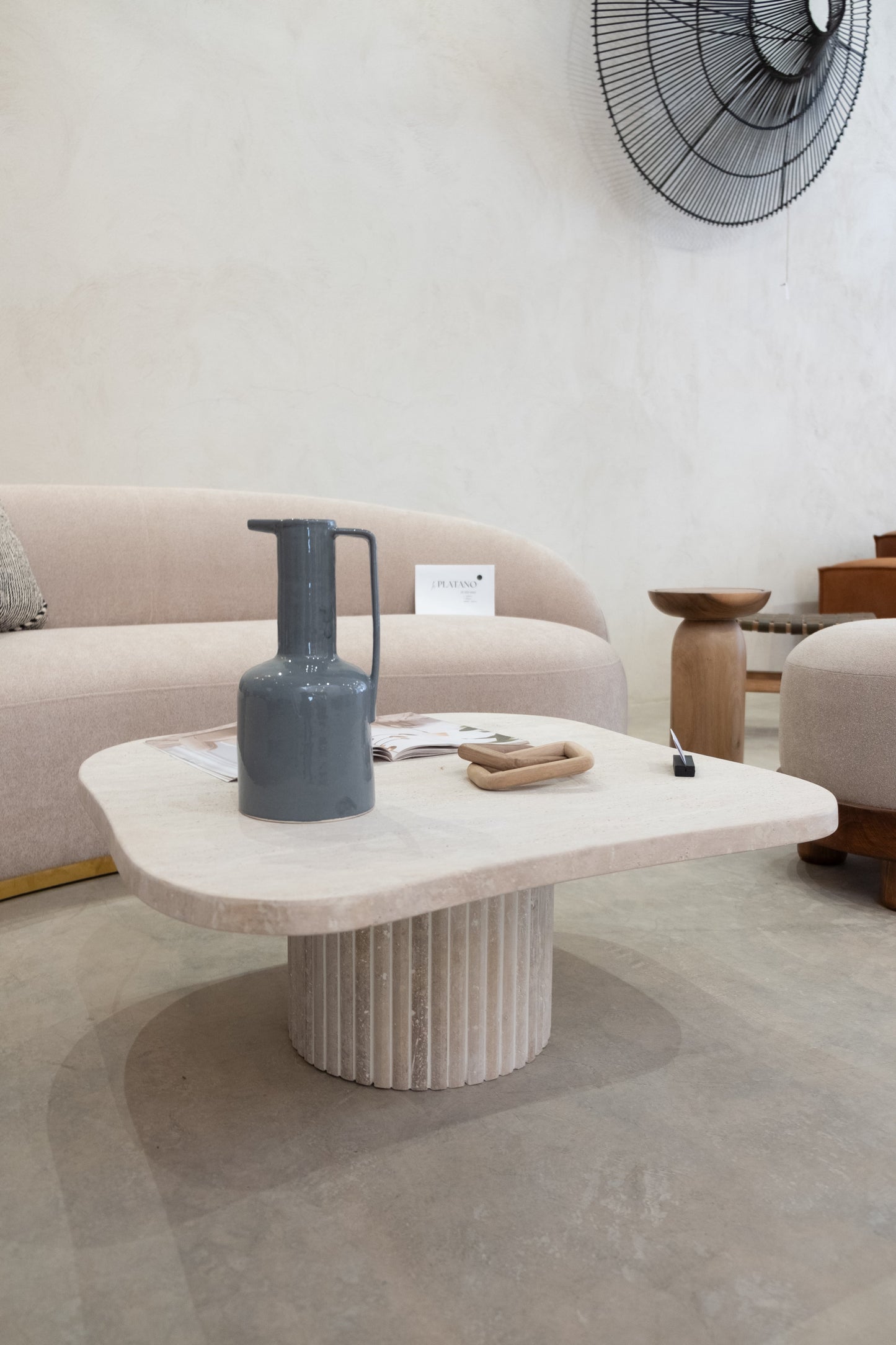 Table Basse en Travertine