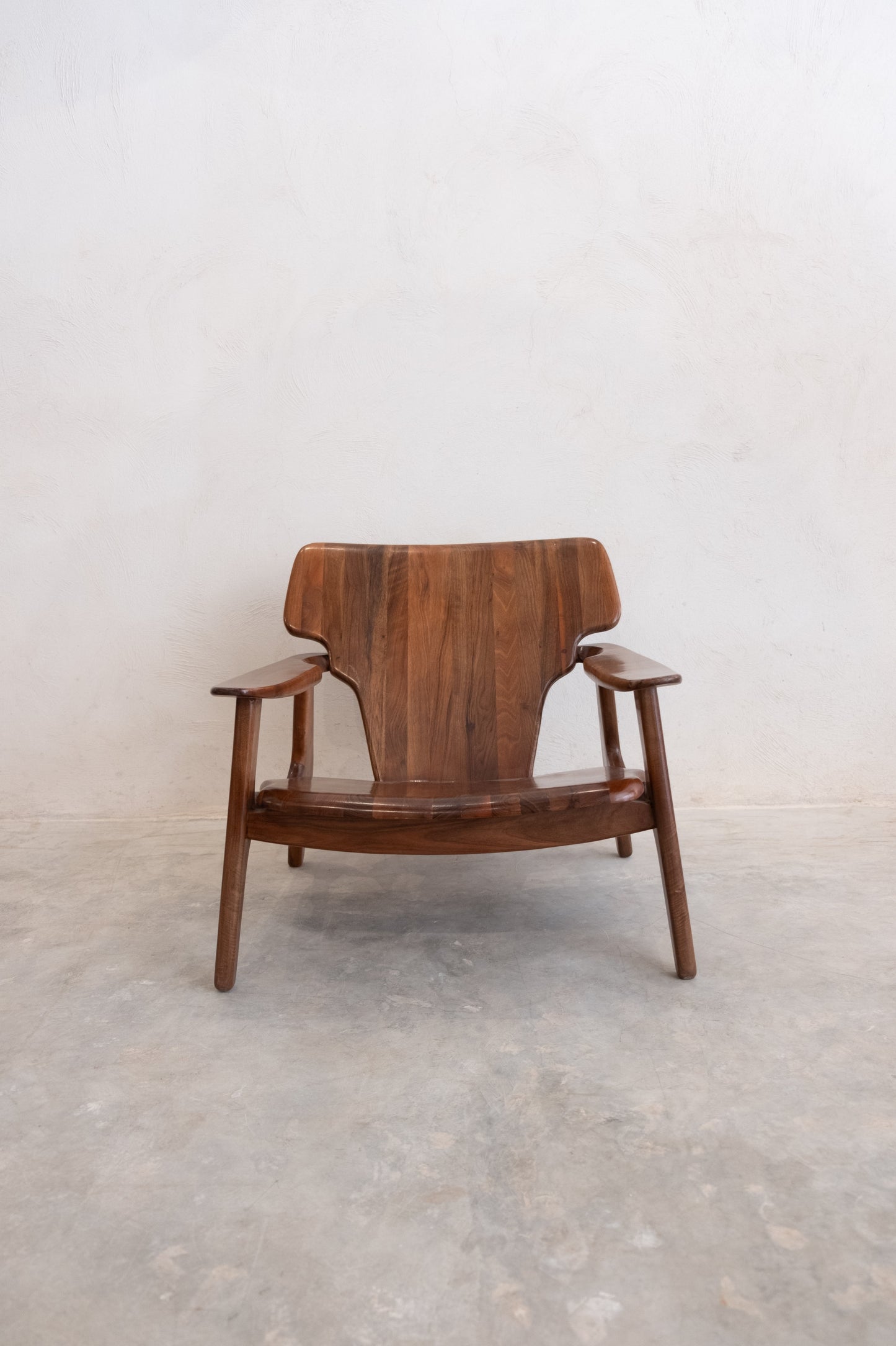 Designer Walnut Lounge Chair