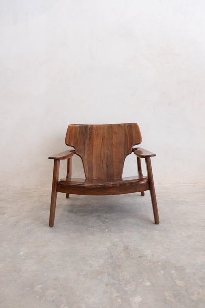 Designer Walnut Lounge Chair
