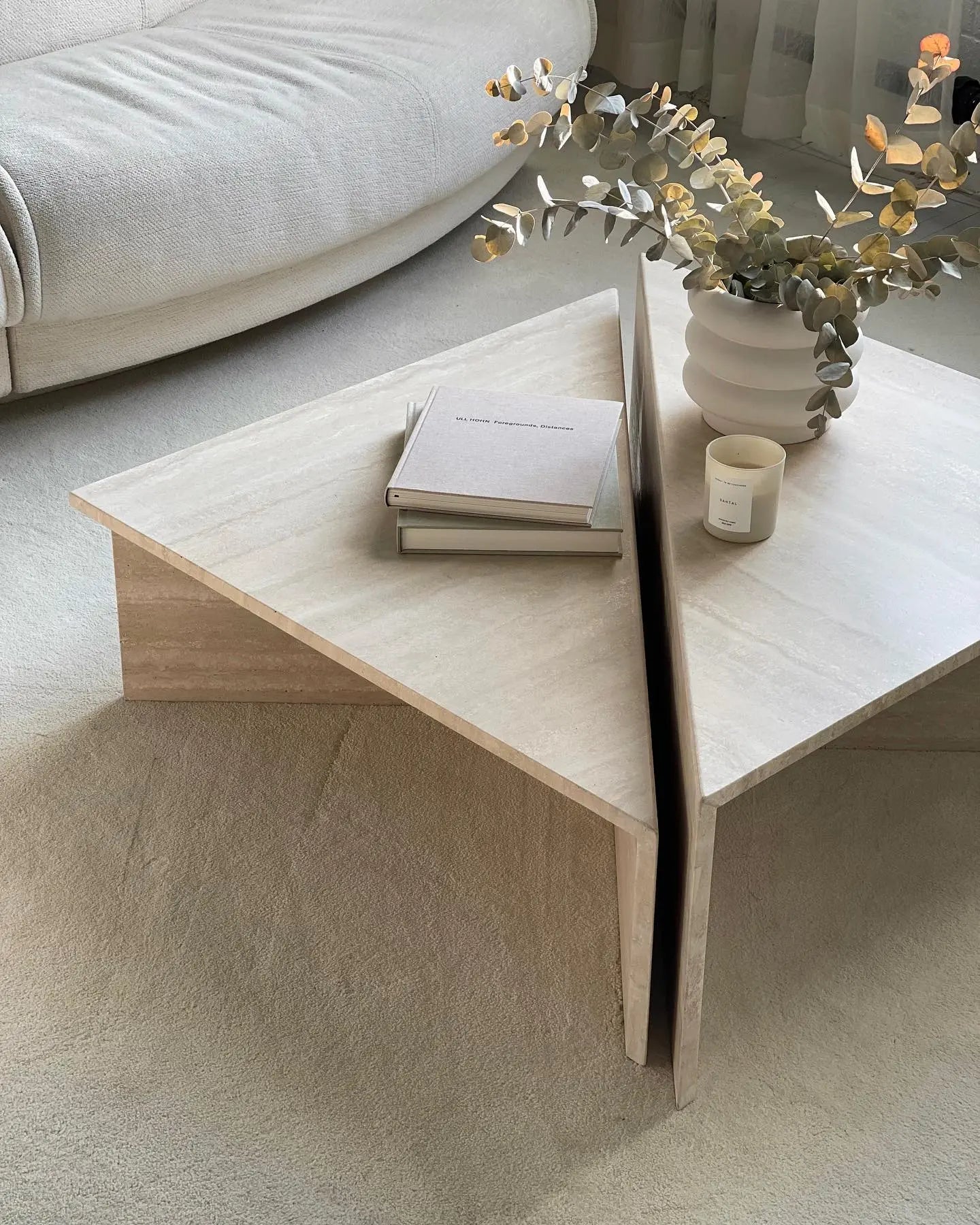 Table Basse "Kuna" en Travertine