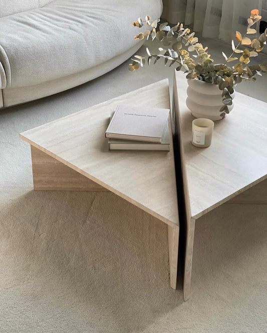 Table Basse "Kuna" en Travertine