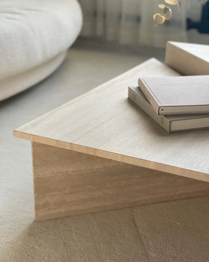 Table Basse "Kuna" en Travertine