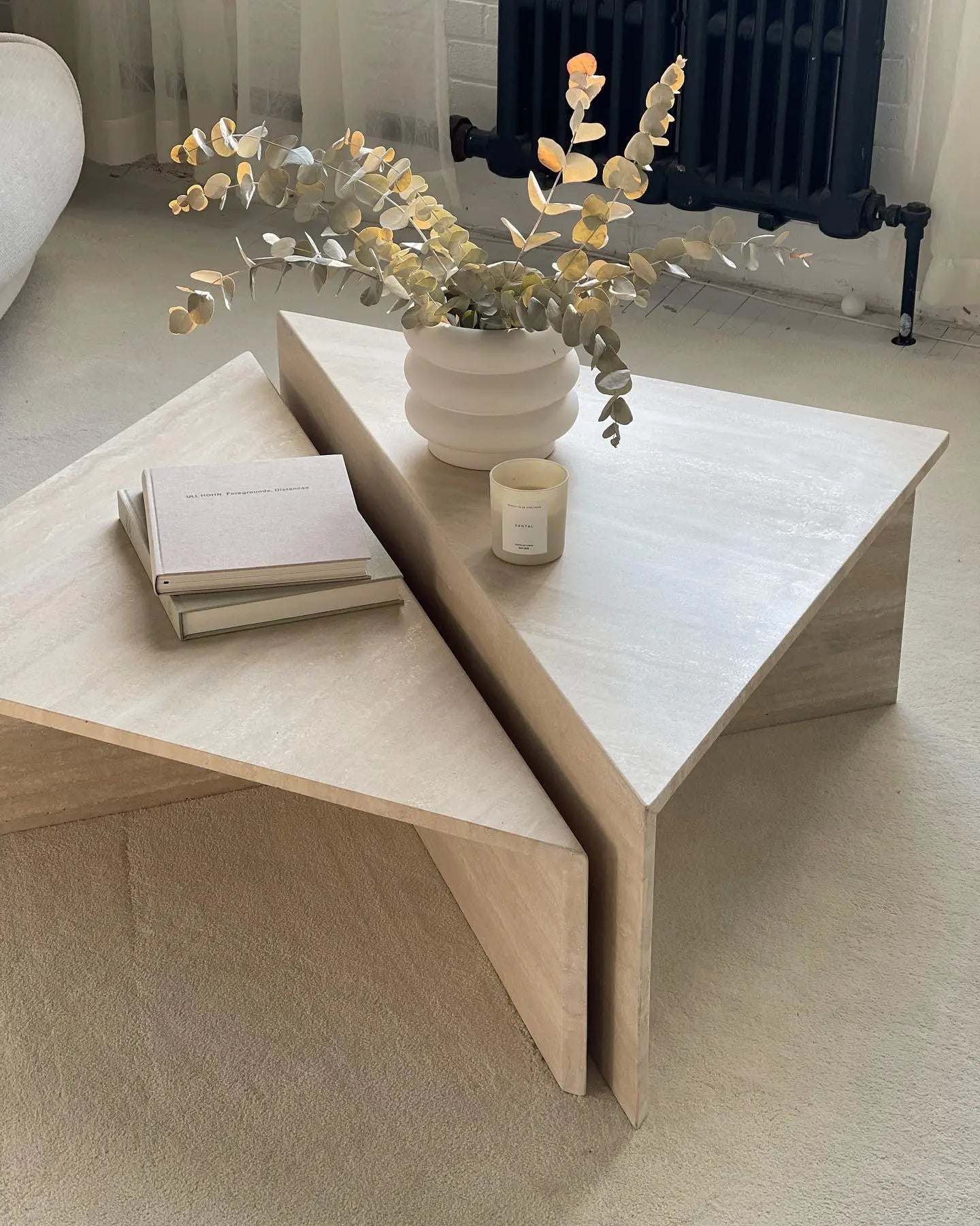 Table Basse "Kuna" en Travertine